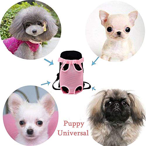 YINGJEE Dog Carrier Pink Legs Out Front Pet Carrier Backpack Comfortable Puppy Bag with Shoulder Strap and Sling for Travel Hiking Camping Outdoor