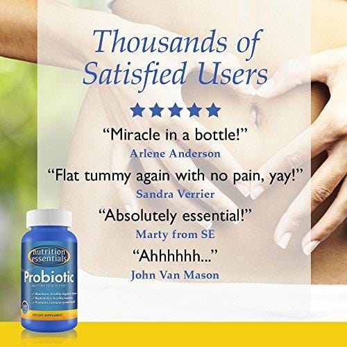 Nutrition Essentials #1 Rated Acidophilus Probiotic Digestive Health Supplement - Most CFU's per Bottle - 100% Moneyback Guarantee (60 Tablets)