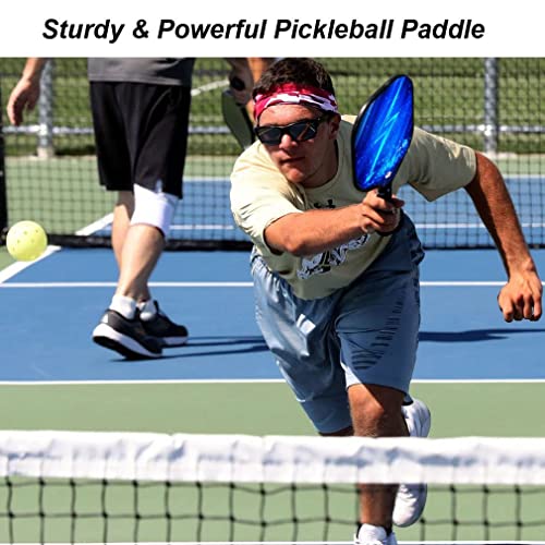 Panel Sound USAPA Approved Pickleball Paddle Lightweight Pickleball Paddles Set of 2, Fiberglass Pickleball Rackets Set, 1 Carrying Case, Carabiner Clips & 4 Indoor Balls