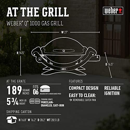Weber 50060001 Q1000 Liquid Propane Grill