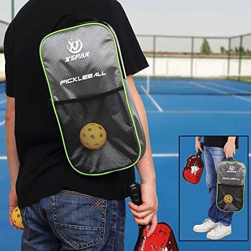 XS XSPAK Graphite Pickleball Paddle Set, Lightweight Graphite Honeycomb Composite Core Paddles Sets of 2 Including Racket Bag and 4 Balls, USAPA Approved