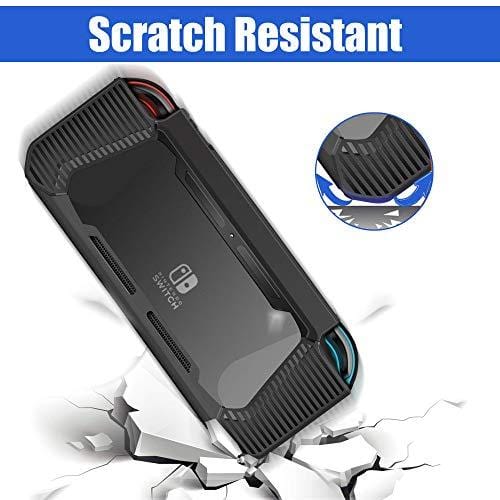 D DACCKIT Accessories Kit Compatible with Nintendo Switch - Including Switch Joy-Con Wheel, Tennis Racket, Joy-Con Charging Dock, Grips, Caps, Compact PlayStand, Game Card Case, Protective Case