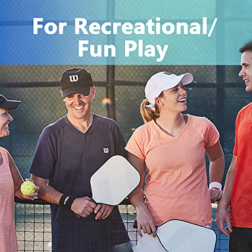 Pickleball Balls 4 Pack, Premium Outdoor Pickleball Balls for Recreational Play Family Entertaining Play Pickleball Set, Yellow+Green