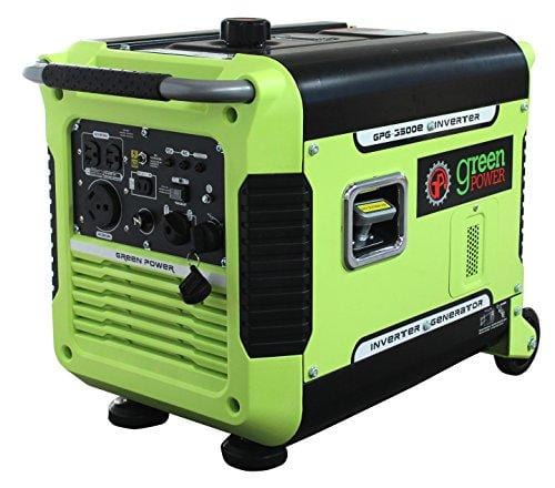 Green-Power America GPG3500iE 3500W Inverter Generator, Green/Black