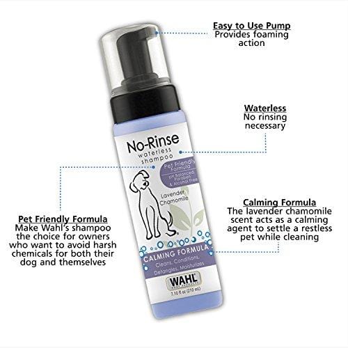 Chamomile Wahl No Rinse Shampoo Wahl Pet Friendly Waterless