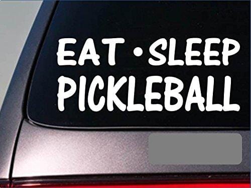 Eat Sleep Pickleball Sticker *G966* 8" vinyl pickleball ball paddle rules