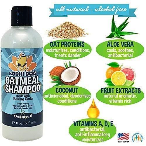All Natural Anti Itch Oatmeal Dog Shampoo and Conditioner | Hypoallergenic Conditioning Deodorizing Formula for Dogs Cats & Pet | Treatment Wash Soothe Dry Itchy Skin | Aloe for Allergy Relief
