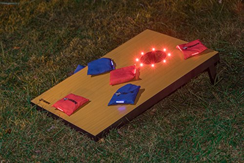 Triumph LED Lighted Cornhole Set - Includes Two Lighted Cornhole Boards and Eight Glowing Cornhole Bags