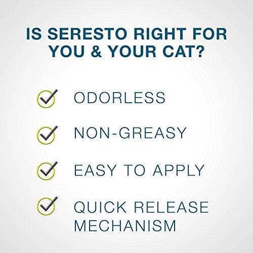Seresto flea collar for cats, 8-month flea and tick prevention for cats 10 weeks of age and older