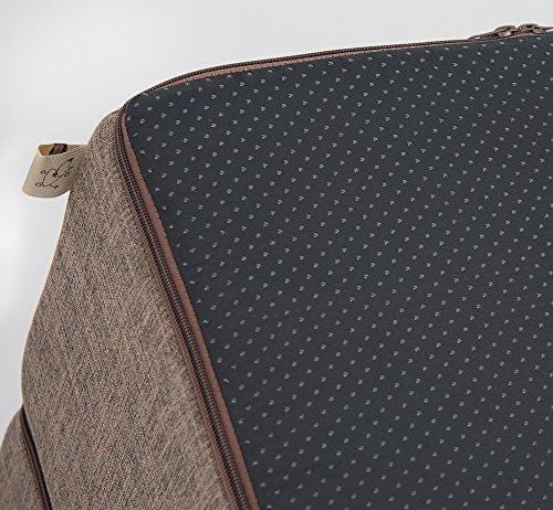 Best Pet Supplies Foldable CertiPUR-US Certified Foam Pet Stairs/Steps - Brown Linen, 4-Step (H: 22")