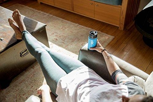 Hydro Flask 20 oz Travel Coffee Flask | Stainless Steel & Vacuum Insulated | Wide Mouth with Hydro Flip Cap | Frost