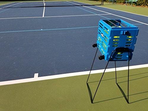Tourna Ballport Deluxe Tennis Ball Hopper with Wheels - Holds 80 Balls