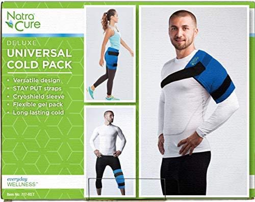 NatraCure Universal Large Cold Pack Ice Wrap - (11" x 14" Ice Pack with Straps for Shoulder, Back, Neck, Hip, arm, Hand) - 717-RET