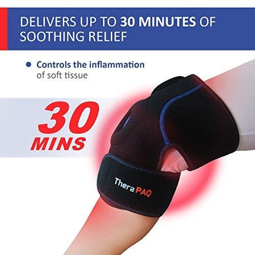Knee Ice Pack Wrap by TheraPAQ: Hot & Cold Therapy Knee Support Brace - Reusable Compression Sleeve for Bursitis Pain Relief, Meniscus Tear, Rheumatoid Arthritis, Injury Recovery, Sprains & Swelling