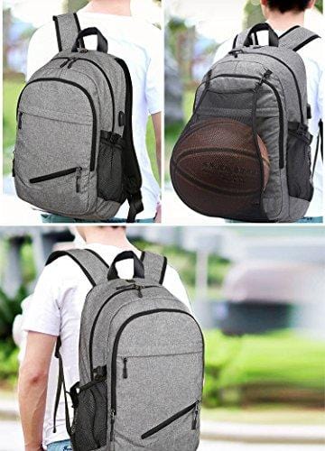 KOLAKO Business Laptop Backpack, Casual Sports Backpacks, Water Resistant Travel Daypack, Basketball Soccer Backpack Computer Bag for Men Women with USB Charging Port, Fits 15.6 inch Laptop & Tablet