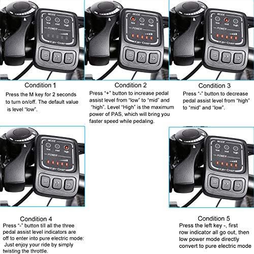 ANCHEER Folding Electric Mountain Bike with 26 Inch Wheel, Large Capacity Lithium-Ion Battery (36V 250W), Premium Full Suspension and Shimano Gear (Black) (White)