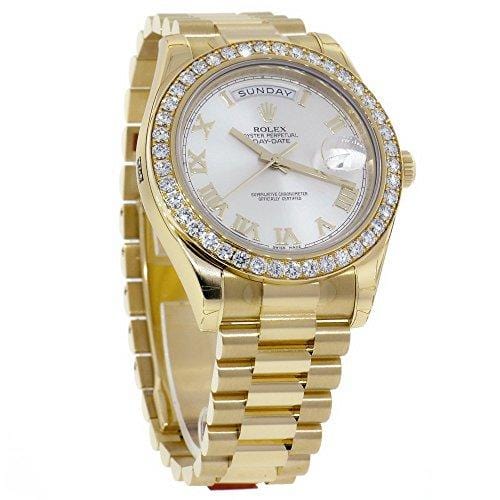 Rolex Day-Date II Yellow Gold Diamond Bezel Watch 218348