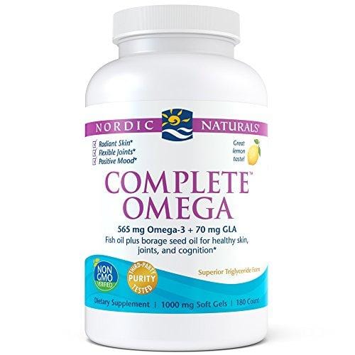 Nordic Naturals Complete Omega - Omegas 3-6-9 From Fish Oil and Borage Oil, Lemon Flavor, 180 Soft Gels