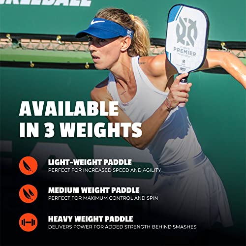ONIX Evoke Premier Pickleball Paddle, Blue, Heavy weight