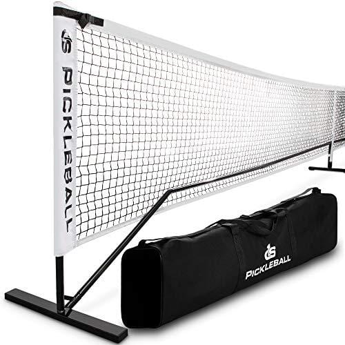 Day 1 Sports Portable Pickleball Net with Tube Steel Frame, Carry Bag Professional, Tournament Nets - Durable Pickle Ball Equipment Set and Accessories - Outdoor or Indoor Play, Regulation Size
