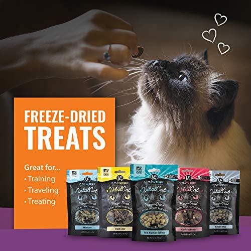 Vital Cat Freeze-Dried Minnows Grain Free Limited Ingredient Cat Treats, .5 Oz Resealable Bag