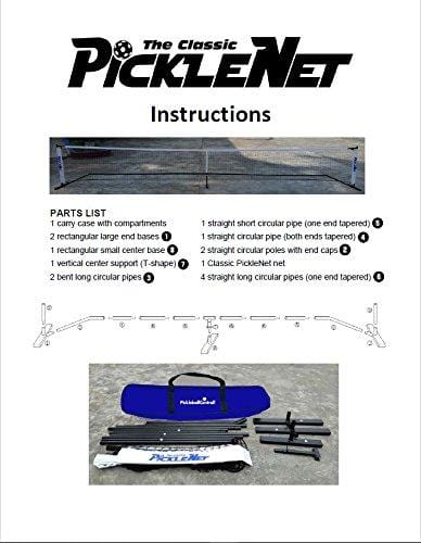 Classic PickleNet Pickleball Net System (Set Includes Metal Frame and Net in Carry Bag)