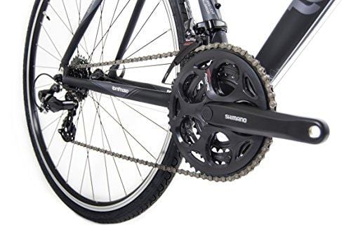 Tommaso Sorrento - Bike of The Month - Shimano Tourney Hybrid Fitness Bike, Matte Black/Grey - Medium