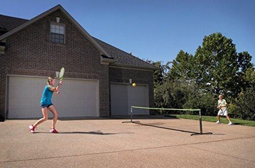 Zume Games Portable, Instant Tennis Set Includes Two Rackets, Two Balls, Net, and Carrying Case