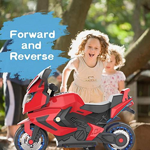 HOVERHEART Kids Electric Power Motorcycle 6V Ride On Bike (Red)