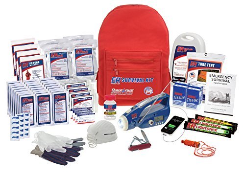 ER Emergency Ready 4 Person Ultimate Deluxe Backpack Survival Kit, SKBP4DD