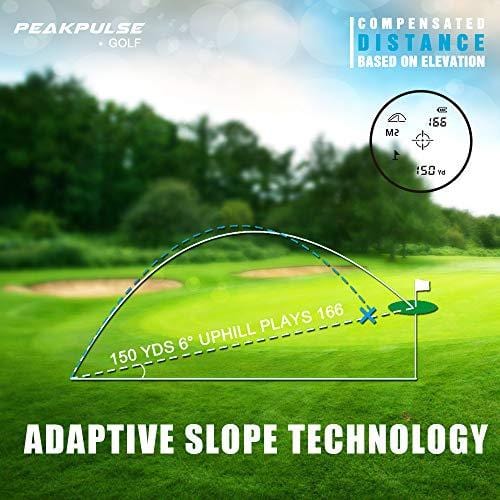 PEAKPULSE 6Pro Slope Golf Rangefinder, Golf Laser Range Finder with Slope Compensation, Flag Acquisition Technology, Pulse Vibration and Fast Focus System, Perfect for Golfers of All Abilities.