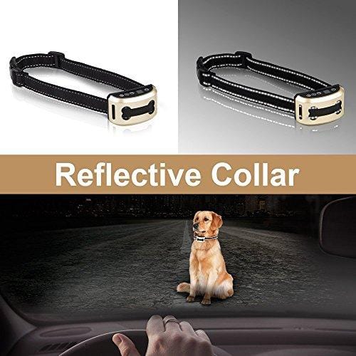 Aeetone Bark Collar Upgrade 7 Sensitivity Rechargeable Humane Dog No Bark Collar with Vibration and No Harm Shock for Small Medium Large Dog (Gold)