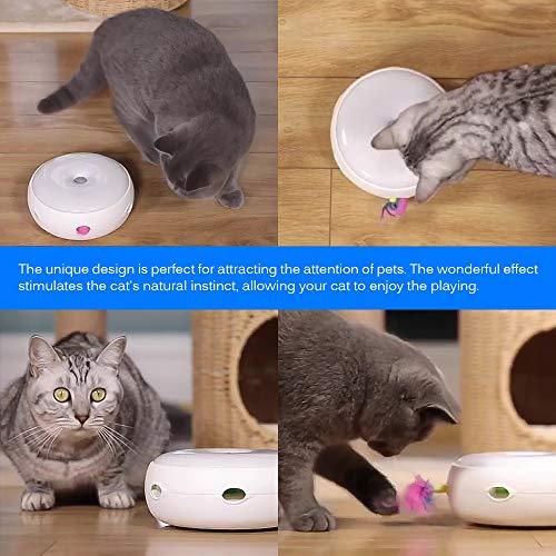 Interactive Cat Feather Toys, Automatic Electric Catching Mouse Toy Adjustable Toy Interactive Toy for Cat or Kitten (Toy 1) - Ultra Pickleball