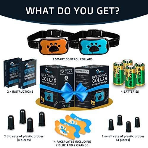 PawPets Anti Bark Collar | No Bark Collar | Bark Collar for Small Dogs 5-15lbs