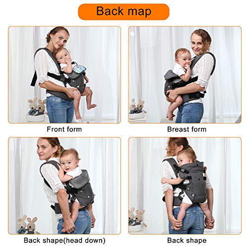 caiyuangg Baby Convertible Carrier, All Carry Position Newborn to Toddlers Ergonomic Carrier with Soft Breathable Air Mesh and All Adjustable Buckles