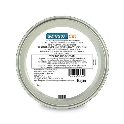 Seresto flea collar for cats, 8-month flea and tick prevention for cats 10 weeks of age and older