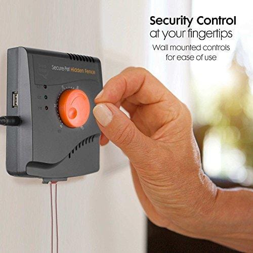 Electric Dog Fence and Pet Containment System In-Ground or Above Ground Installation - Rechargeable - 955 Feet of Wire w/Quickstart Guide