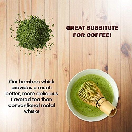 BAMBOOWORX Japanese Tea Set, Matcha Whisk (Chasen), Traditional Scoop (Chashaku), Tea Spoon, The Perfect Set to Prepare a Traditional Cup of Matcha.