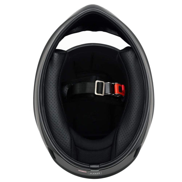 Triangle Matte Black Full Face Lightweight, Aerodynamic, Comfortable Street Bike Motorcycle Helmet Unisex Adult DOT Approved (Large, Matte Black) ...