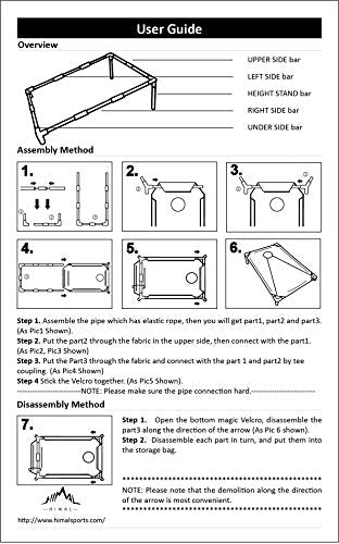 Himal Portable Assemble PVC Framed Corn Hole Outdoor Game Set with 8 Bean Bags and Carrying Case (3 x 2-feet)