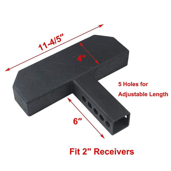 OKLEAD Heavy Duty Truck SUV Hitch Step Textured Black Towing Bumper Guard Hitch Steps Fits 2" Receivers Weight Capacity 220 LBS with Pin Lock and Stabilizer