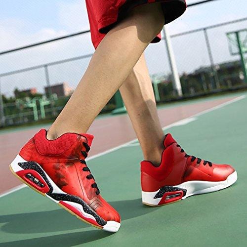 No.66 TOWN Men's Air Shock Absorption Running Tennis Shoes Sneaker Basketball Shoes Size 9.5 Red