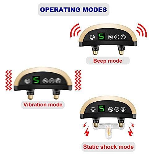 Aeetone Bark Collar Upgrade 7 Sensitivity Rechargeable Humane Dog No Bark Collar with Vibration and No Harm Shock for Small Medium Large Dog (Gold)