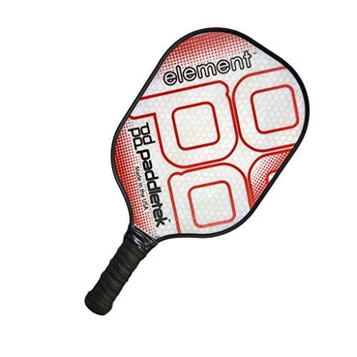 PaddleTek Element Pickleball Paddle, ProPolyCore Honeycomb Composite (red)