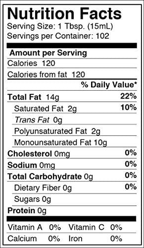 Tropical Plantation 51oz 100% Pure Avocado Oil, Cholesterol Free Made from Hass-Avocados, Cold-Pressed and Natural Refined by Lily of the Desert