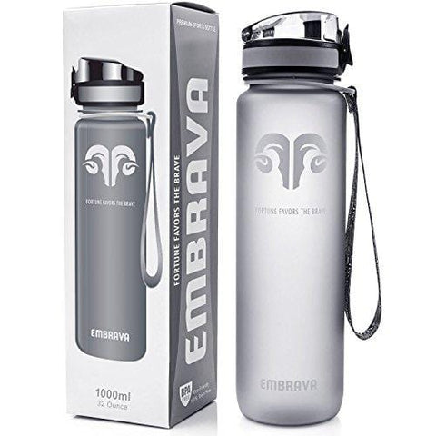 Embrava Best Sports Water Bottle - 32oz Large - Fast Flow, Flip Top Leak Proof Lid w/One Click Open - Non-Toxic BPA Free & Eco-Friendly Tritan Co-Polyester Plastic [product _type] Embrava - Ultra Pickleball - The Pickleball Paddle MegaStore
