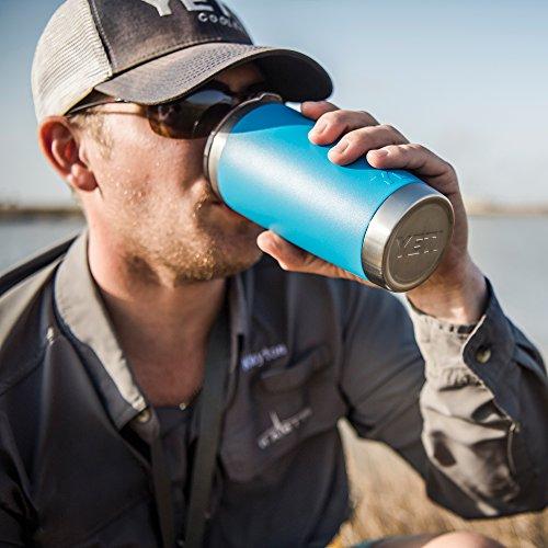 YETI Rambler 20 oz Stainless Steel Vacuum Insulated Tumbler with Lid, Tahoe Blue
