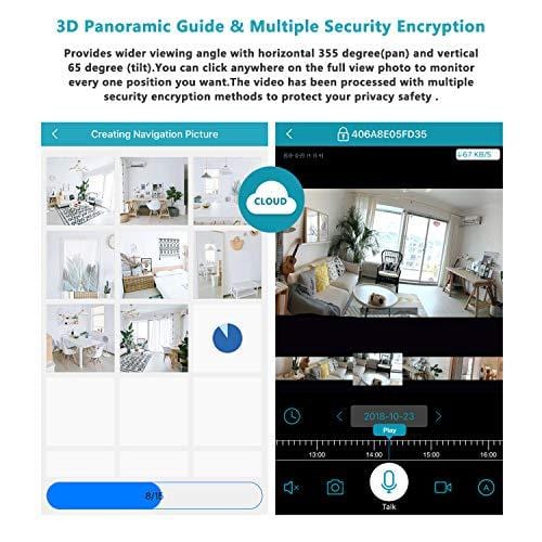 Pet Monitor Camera, Bioxo 1080P HD 2.4G Wireless IP Camera, Night Vision Camera for Dog/Cat/Baby Monitor Home Security Camera