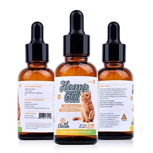 Pet Hemp Oil for Dogs Cats, Natural Organic Hemp Oil for Arthritis Pain Relief,Separation Anxiety,Supports Hip & Joint Health,Calming Relief and Better Sleep - Easily Apply to Treats (500mg)