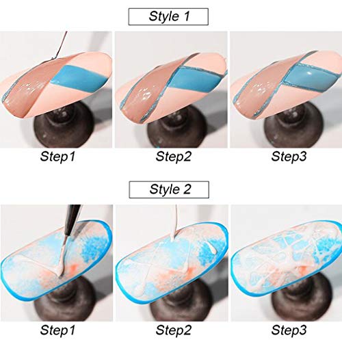 Gel Nail Polish, goalBY 6ml Nail Spider Polish Paint Nail Gel Varnish Drawing 3D Silk Line Nail (Black)